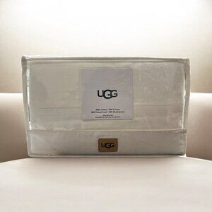 UGG 100% Cotton 300 Thread Count King Size Sheet Set Color Bright White